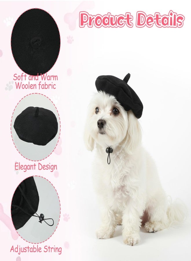 Quilax Dog Beret Cats Hats Dog Hats, Funny Artist Dogs Hat, French Mushroom Artist Fedora Hat Pet Headwear Decor Christmas Hair Accessory Photo Props - Image 3